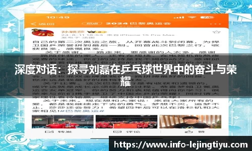 深度对话：探寻刘磊在乒乓球世界中的奋斗与荣耀